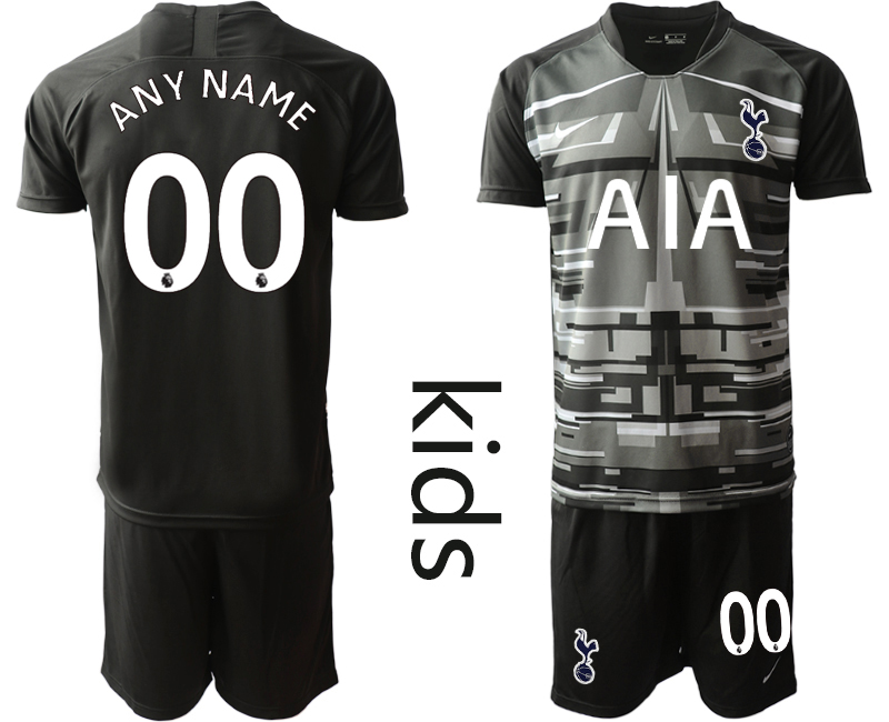 Youth 2020-2021 club Tottenham goalkeeper customized black Soccer Jerseys->tottenham jersey->Soccer Club Jersey